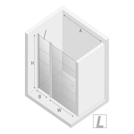 Дверь в нишу NEW TRENDY NEW SOLEO BLACK одинарная 90x195 D-0279A (черный), артикул D-0279A