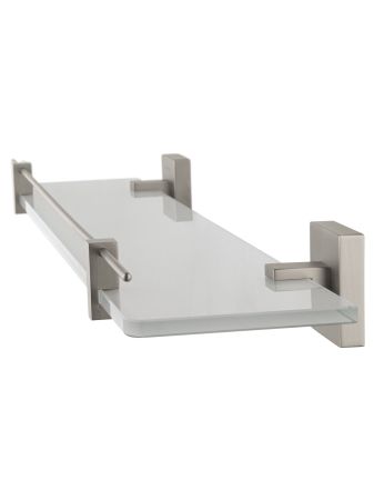 Стеклянная полка для ванной WONZON & WOGHAND POLO, Брашированный никель (WW-8927-BN)