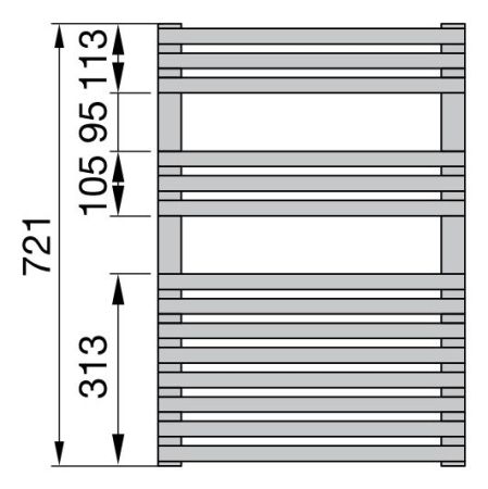Водяной полотенцесушитель Zehnder Forma Spa LF-070-060-05 Белый, артикул LF-070-060-05