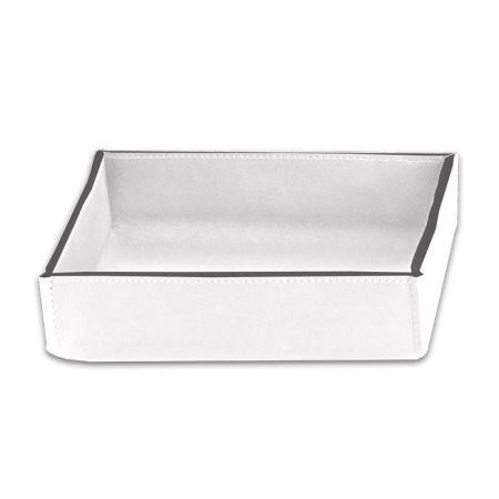 Лоток, Decor Walther, Nappa TAB S, ширина, мм-170, глубина, мм-170, высота, мм-45, материал-натуральная кожа, цвет-белоснежный, артикул 0938350