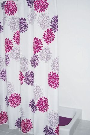 Штора для ванны Ridder Sandra 180x200 Фиолетовый Штора для ванны Ridder Sandra 180x200 Фиолетовый