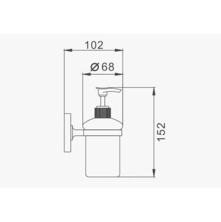 Дозатор жидкого мыла D-Lin D295222, черный, артикул D295222