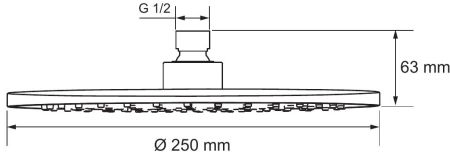 Верхний душ Aquanet Static AF330-84-R250B, артикул AF330-84-R250B