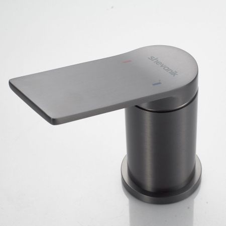 Смеситель на борт ванны Shevanik S4112T, оружейная сталь