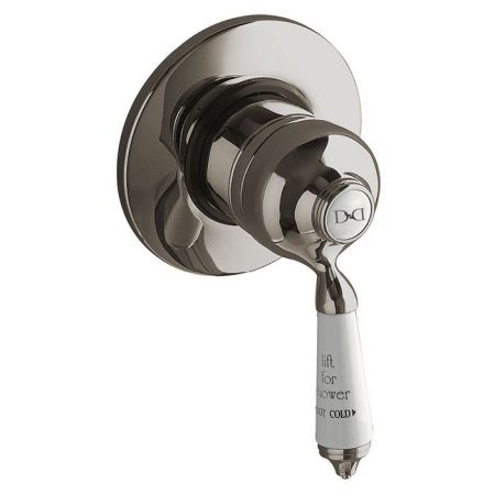 Devon Cмеситель универсальный д/скрытого и наружнего монтажа, с ручкой белой, цвет: никель блестящий, артикул MARD72NKS