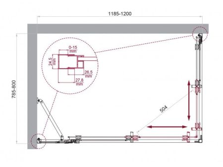 Душевой уголок BELBAGNO LUCE-AH-21 арт. LUCE-AH-21-120/80-P-Cr, артикул LUCE-AH-21-120/80-P-Cr