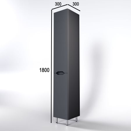 Тумба напольная "Марелла 60" (2 ящ.) Люкс антискрейтч серый, PLUS, артикул СС-00002397