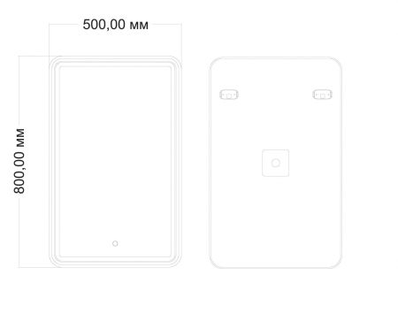 Зеркало с подсветкой ART&MAX TITO AM-Tit-500-800-DS-F, артикул AM-Tit-500-800-DS-F