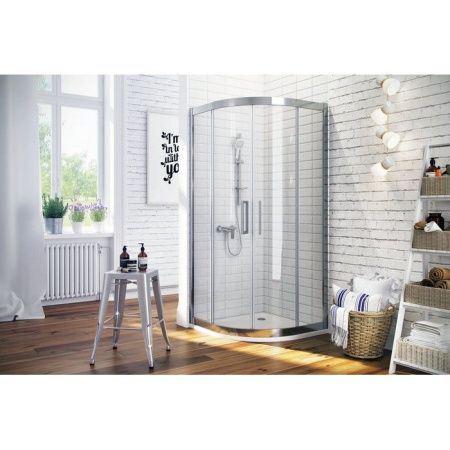 Душевое ограждение EXCELLENT Серия 600 90х90 полукруг (хром)