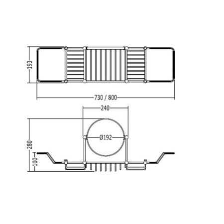 Devon Cavendish ДРешетка на ванну с зеркалом D=192мм, цвет светлое золото, артикул DD33230OT