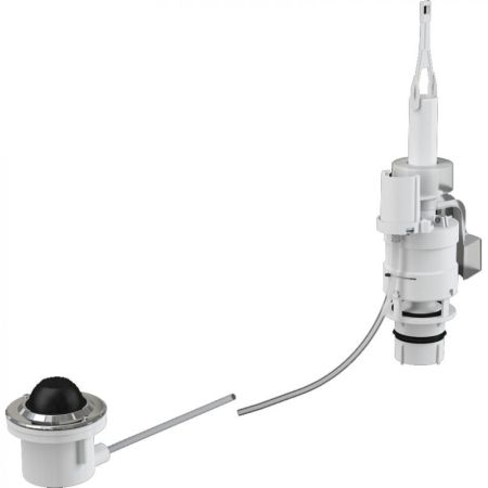 Клавиша смыва Alcaplast MPO12 пневматическая Хром Белая, артикул MPO12