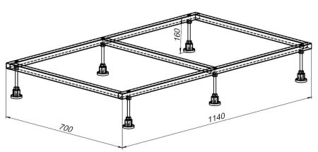 Каркас для поддона Allen Brau 120х80 8.00003, артикул 8.00003
