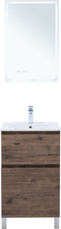 Тумба под раковину Aquanet Алвита New 50 напольная, дуб веллингтон табак, артикул 00344126