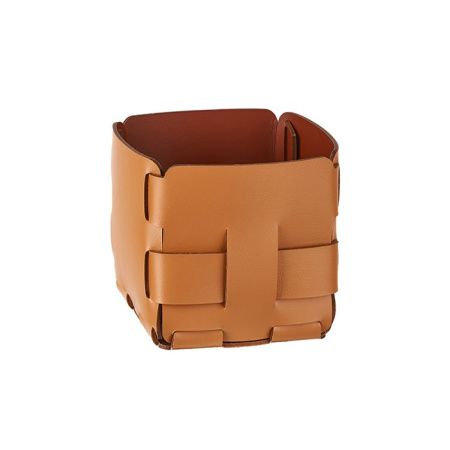 Colombo Adj Корзинка Mini Bottega, 12x12H13 см, цвет: коньяк/бордо Colombo Adj Корзинка Mini Bottega, 12x12H13 см, цвет: коньяк/бордо
