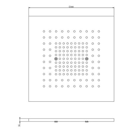 Gessi Minimali Накладная панель для душевой системы 350х350 мм., цвет Copper PVD, артикул 57871#030