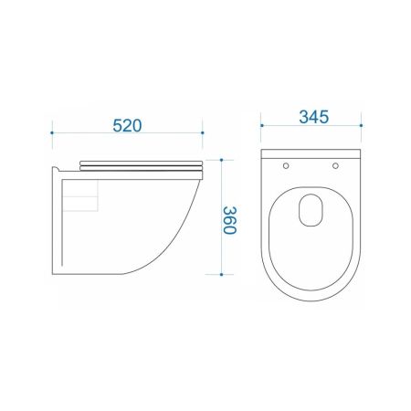 Унитаз подвесной Maretti Vittorio безободковый с микролифтом, VI10PBM82-844, белый, артикул VI10PBM82-844