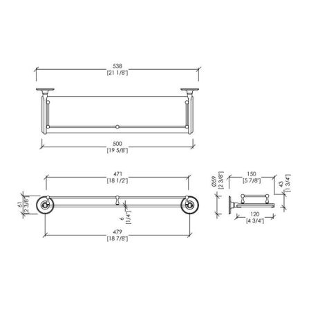 Devon&Devon Old Navy Полочка стеклянная, золото, артикул MIL602OT