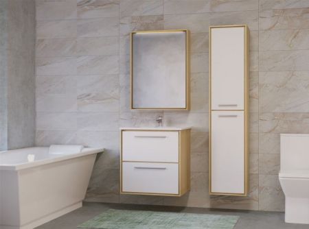 Шкаф пенал Raval Frame 35 подвесной Белый, артикул Fra.04.160/P/W