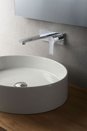 Смеситель для раковины, Kludi, ZENTA SL, тип открывания воды-однорычажный, тип регулирования воды-керамический картридж, монтаж-настенный встраиваемый, отверстия для монтажа-2, вынос излива, мм-180, тип излива-неподвижный, донный клапан-отсутствует, станд, артикул 482470565