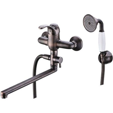 Смеситель для ванны WasserKRAFT Isar 1302L универсальный Темная бронза