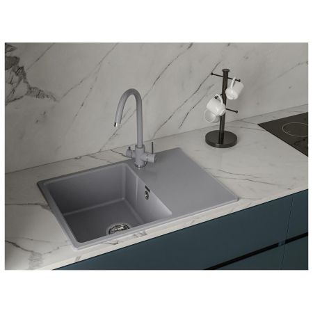 Кухонная мойка GranFest URBAN 668L, серый, артикул 668L серый
