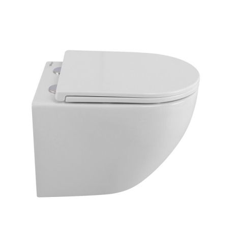 UNO Чаша унитаза подвесного c креплением и сиденьем дюропласт soft close BB3105CHR/SC, артикул BB3105CHR/SC