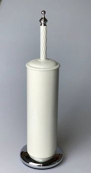 Stil Haus Giunone, напольный металлический ёрш, цвет хром - белый