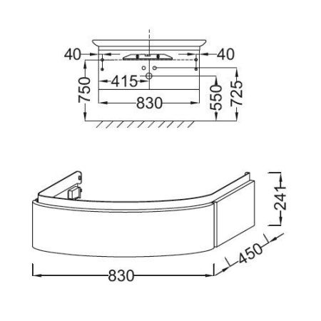 Тумба под раковину Jacob Delafon Presquile 100 EB1100-V13 подвесная Палисандр шпон, артикул EB1100-V13