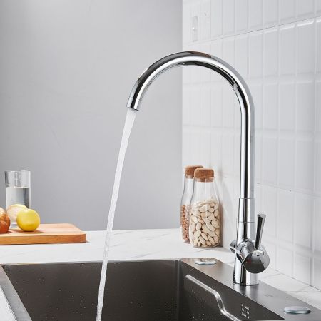 Смеситель для кухни с подключением фильтра Shevanik S428, хром, артикул S428