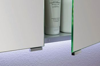 Puris, металлические держатели для одинарных дверей зеркальных шкафов