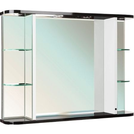 Зеркало Bellezza Рио 90 4613615060268 с подсветкой Черное Белое