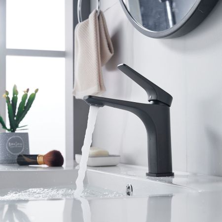 Смеситель для раковины Shevanik S4201H, черный