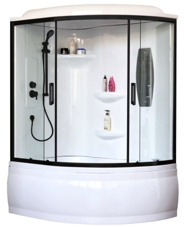 Душевая кабина Royal Bath  RB 140ALP-T-BL (прозрачное) левая без гидромассажа, артикул RB140ALP-T-BL-L