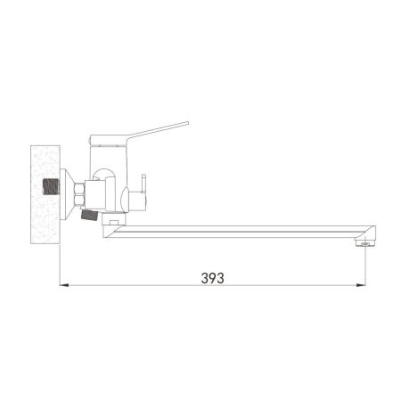 Смеситель для ванны Shevanik S6222H, черный, артикул S6222H