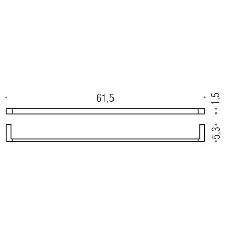 Colombo MiniQ Полотенцедержатель 61,5см, цвет: PVD нержавеющая сталь, артикул B5011.HPS1