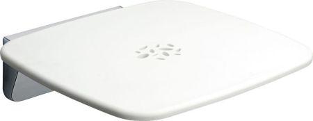 Gedy, откидное сиденье, цвет хром - белый пластик, артикул 6083(23)