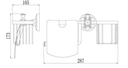 Держатель для туалетной бумаги и освежителя Savol S-L05851C, бронза, артикул S-L05851C