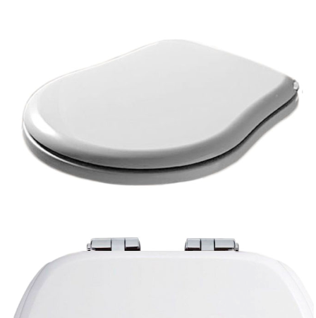 KERASAN Retro запчасть - Комплект шарниров (микролифт) для сиденья 108801/108840, цвет хром (только для сидений нового типа 2019г и позже), артикул R108A12 - шарниры для 1088 cr