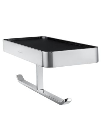 Двойной держатель для туалетной бумаги с полкой WONZON & WOGHAND LOTTE, Хром (WW-8356A), артикул WW-8356A