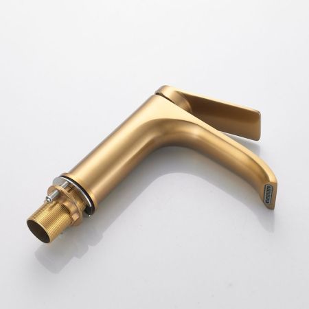 Смеситель для раковины Shevanik S4101G, золотой сатин