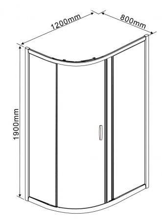 Душевой уголок Rush Fiji FI-A180120 L Хром стекла прозрачные