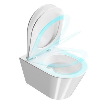 Унитаз PLAZA Modern подвесной безободковый, белый глянцевый, артикул PLMR.wc.02