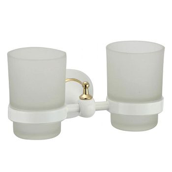 Стакан для ванной комнаты двойной Savol S-06968W, белый