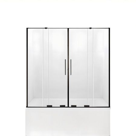 Шторка для ванны NEW TRENDY SMART BLACK 150 см EXK-4209 (черный)