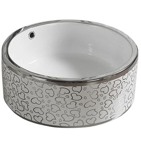 Раковина Melana 41 MLN-7076SP-1 Белая, Серебро