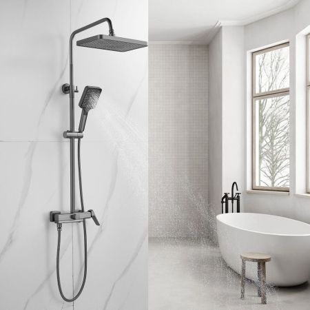 Душевая система Raffine F3699T, оружейная сталь