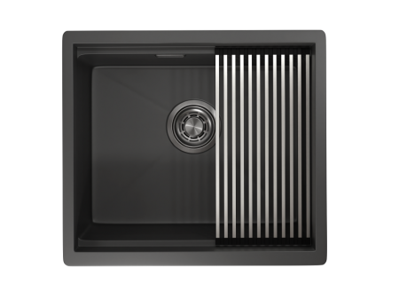Кухонная мойка GRANULA (5045U, ЧЕРНЫЙ МАТОВЫЙ), артикул 5045U, ЧЕРНЫЙ МАТОВЫЙ