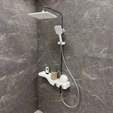 Душевая система Fixsen WAVE FX-9400, белая+хром, артикул FX-9400