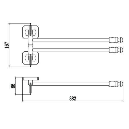 Полотенцедержатель Savol S-006402, бронза, артикул S-006402