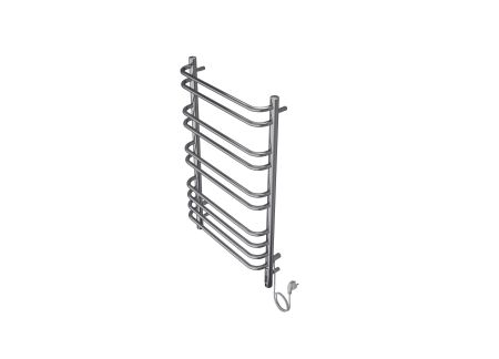 Полотенцесушитель электрический Aquatek (Акватек) Пандора П10 500х900 мм, подключение скрытое к сети электропитания / электропровод с вилкой, с терморегулятором и таймером quick touch, нержавеющая сталь AISI 201, гарантия 5 лет, артикул AQ EL RPC1090CH